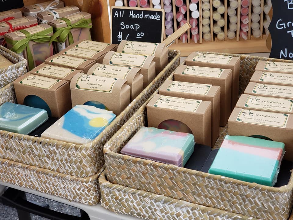 A display of soap